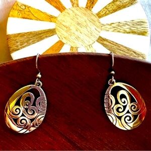 Brighton Silver Mingle Swirl French Wire Earrings